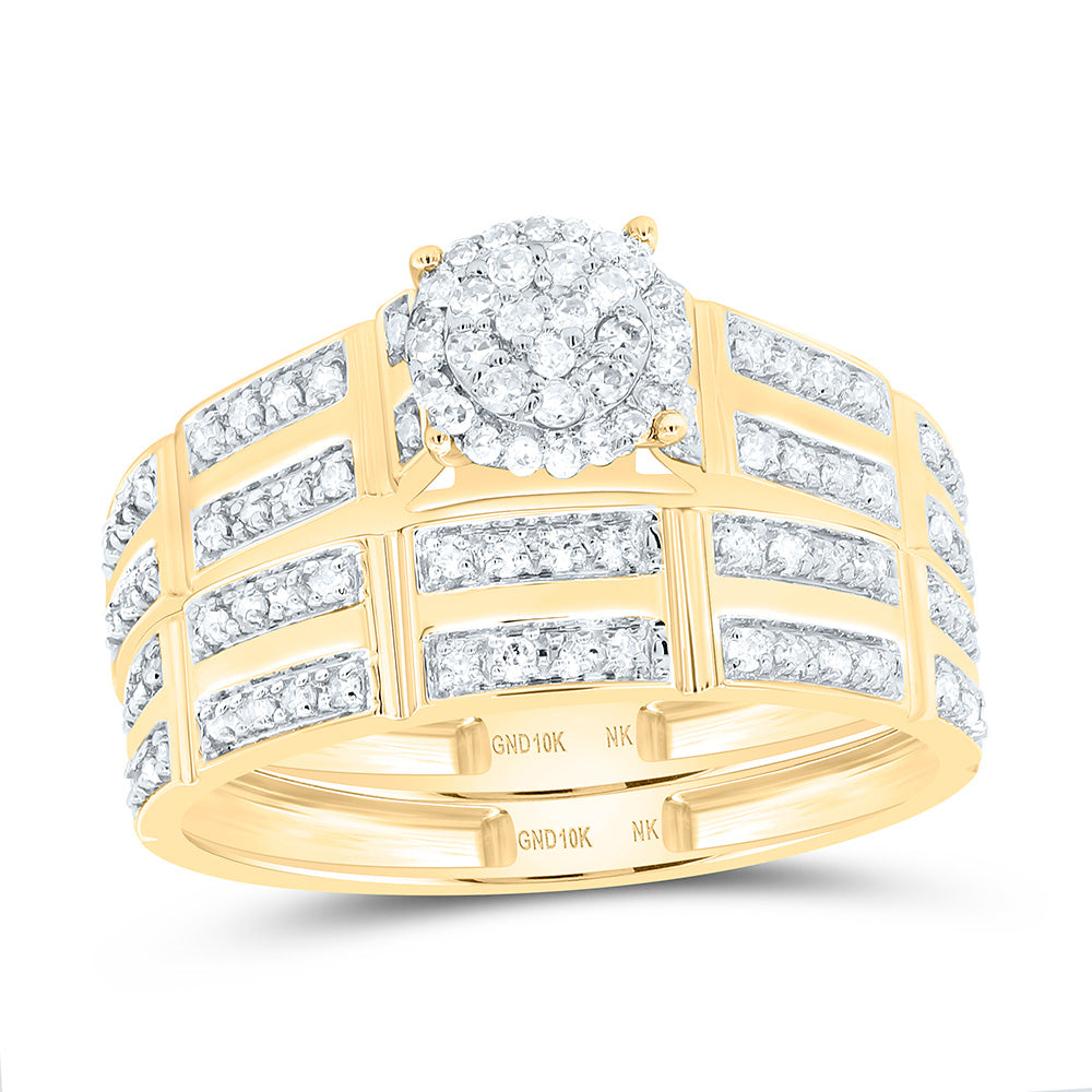 1/2CTW-NAT DIA NK ROUND TRIO SET Daisy Joyeria