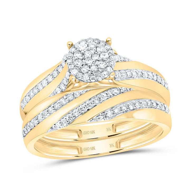 1/2CTW-NAT DIA NK ROUND TRIO SET Daisy Joyeria