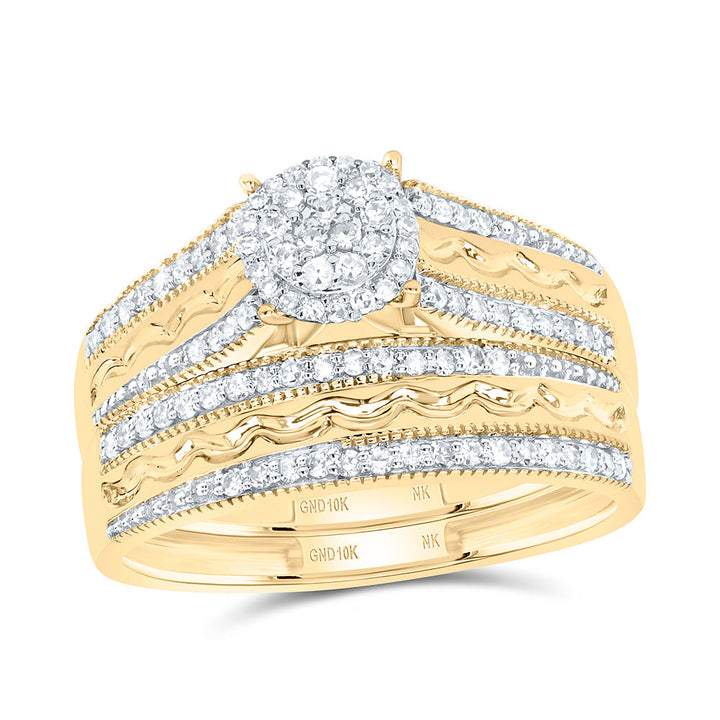 1/2CTW-NAT DIA NK ROUND TRIO SET Daisy Joyeria