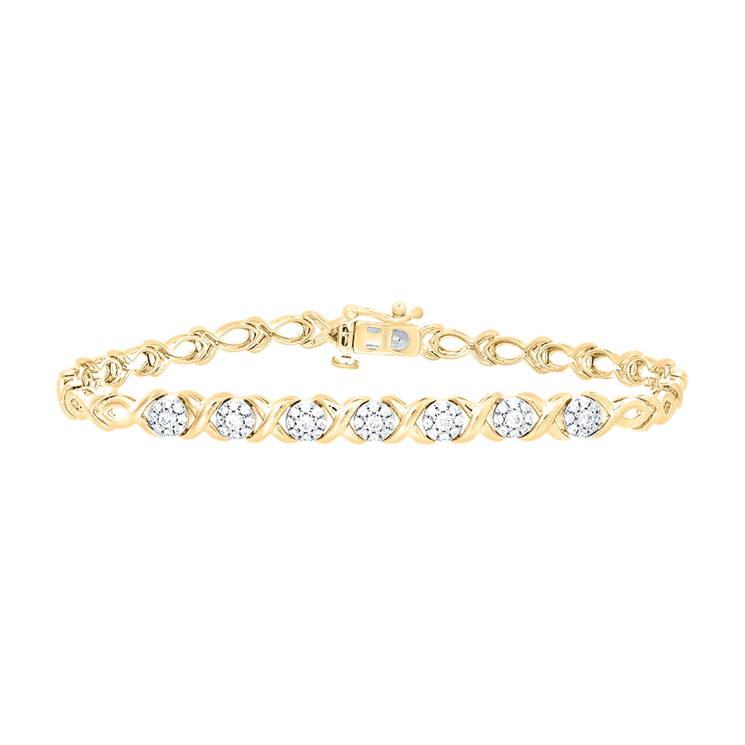 1/2CTW-NAT DIA P2 GIFT LADIES BRACELET (7 INCH) Daisy Joyeria