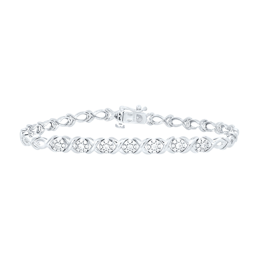 1/2CTW-NAT DIA P2 GIFT LADIES BRACELET (7 INCH) Daisy Joyeria
