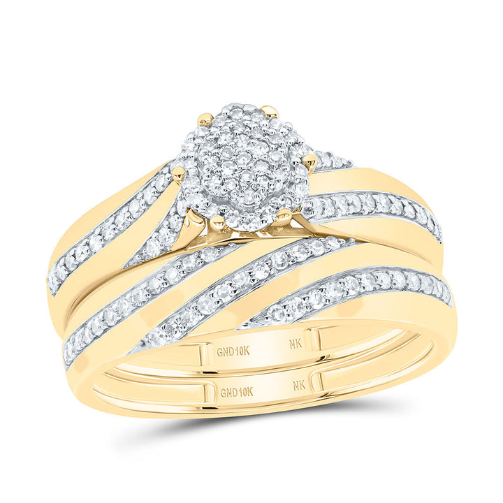 1/2CTW-NAT DIA NK FLOWER TRIO SET Daisy Joyeria