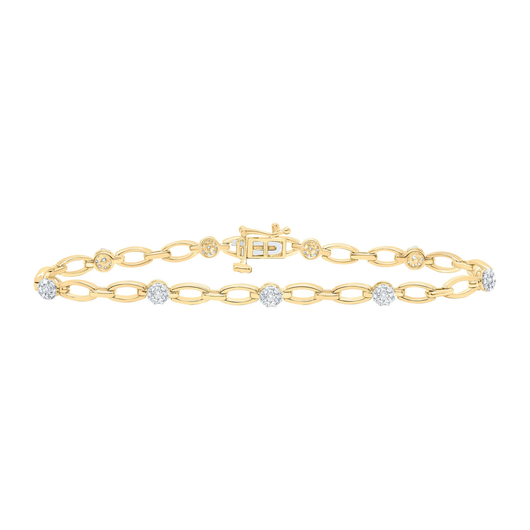 1/2CTW-NAT DIA P2 GIFT LADIES BRACELET (7 INCH) Daisy Joyeria