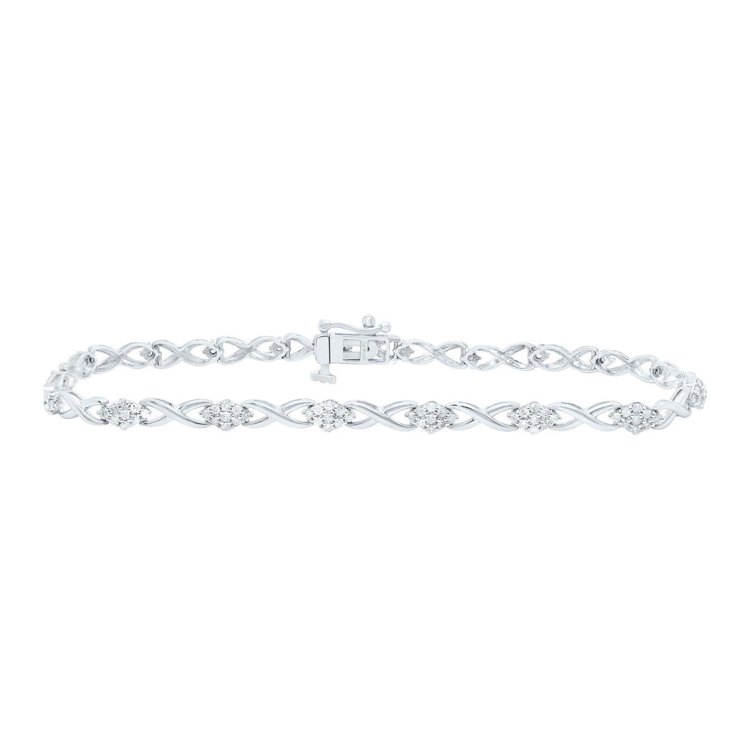 1/2CTW-NAT DIA P2 GIFT LADIES BRACELET (7 INCH) Daisy Joyeria