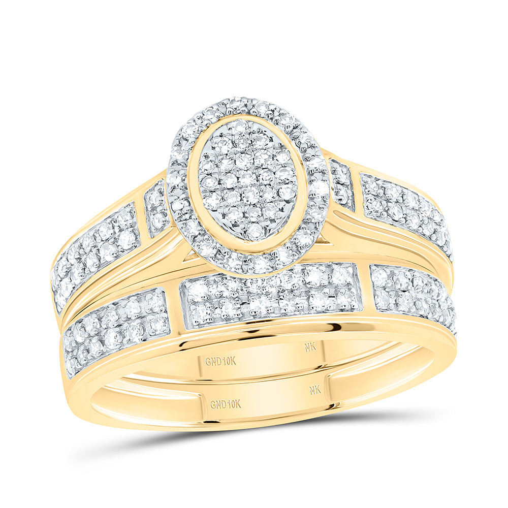1/2CTW-NAT DIA NK FASHION OVAL TRIO SET Daisy Joyeria