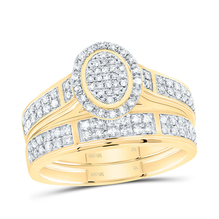 1/2CTW-NAT DIA NK FASHION OVAL TRIO SET Daisy Joyeria