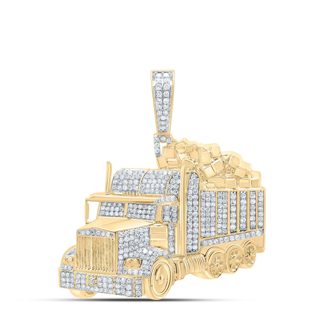 1CTW-NAT DIA NK TRUCK MENS CHARM Daisy Joyeria