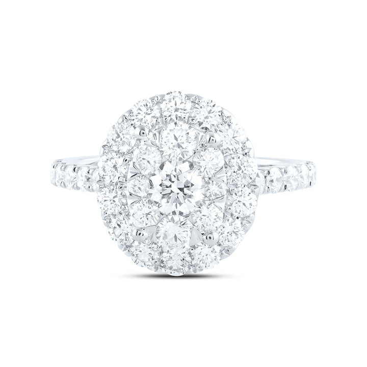 2CTW-NAT DIA ANA M ELITE 1/3CTW-CRD OVAL SINGLE HALO BRIDAL RING Daisy Joyeria