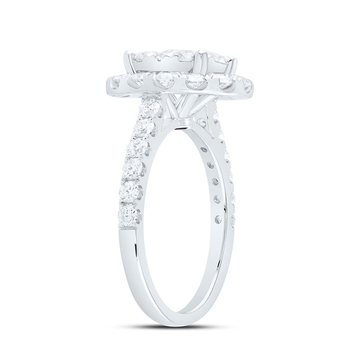 2CTW-NAT DIA ANA M ELITE 1/3CTW-CRD OVAL SINGLE HALO BRIDAL RING Daisy Joyeria
