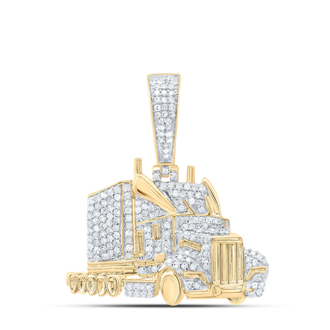 5/8CTW-NAT DIA P3 TRUCK MENS CHARM Daisy Joyeria