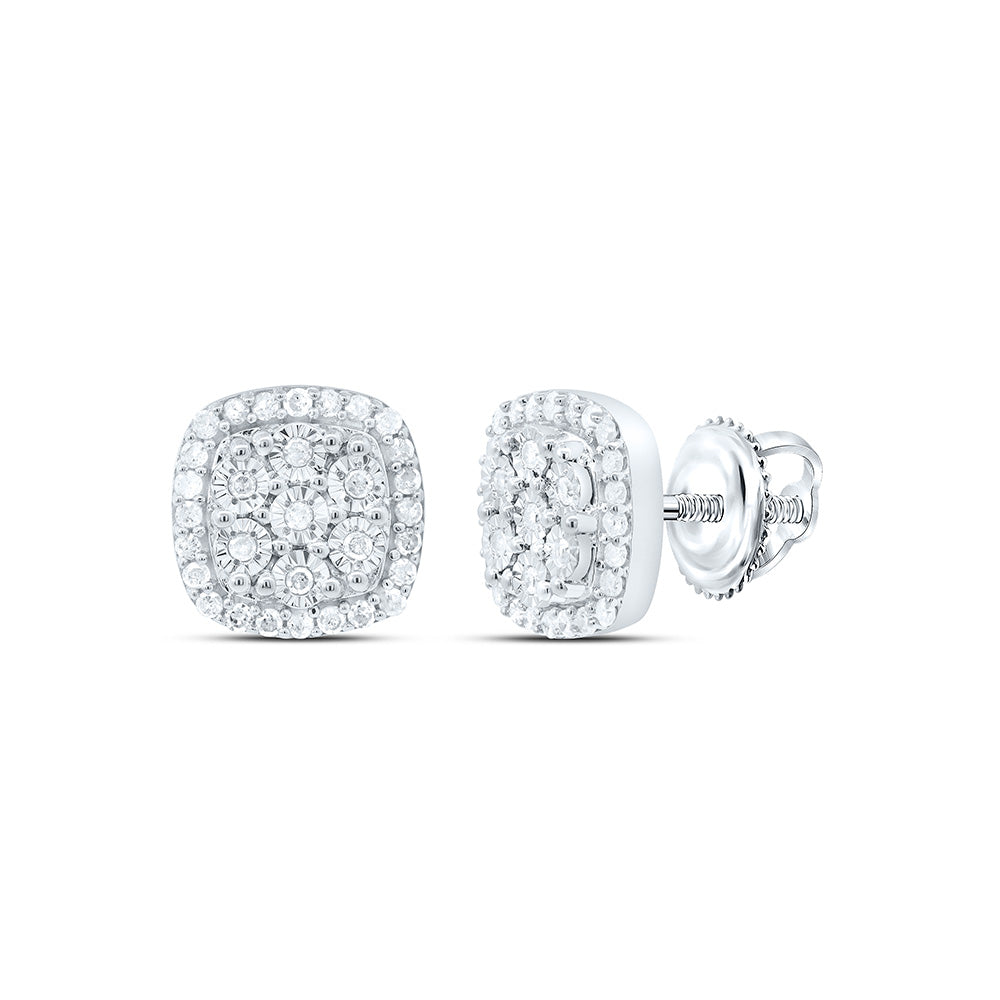 1/4CTW-NAT DIA P3 GIFT CURVED FANUK EARRING Daisy Joyeria