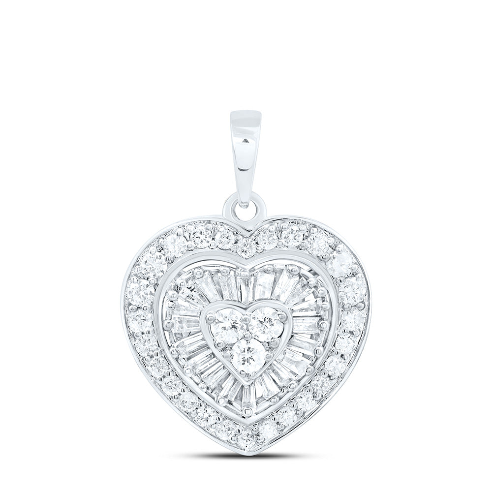1/2CTW-NAT DIA CN FASHION HEART PENDANT Daisy Joyeria