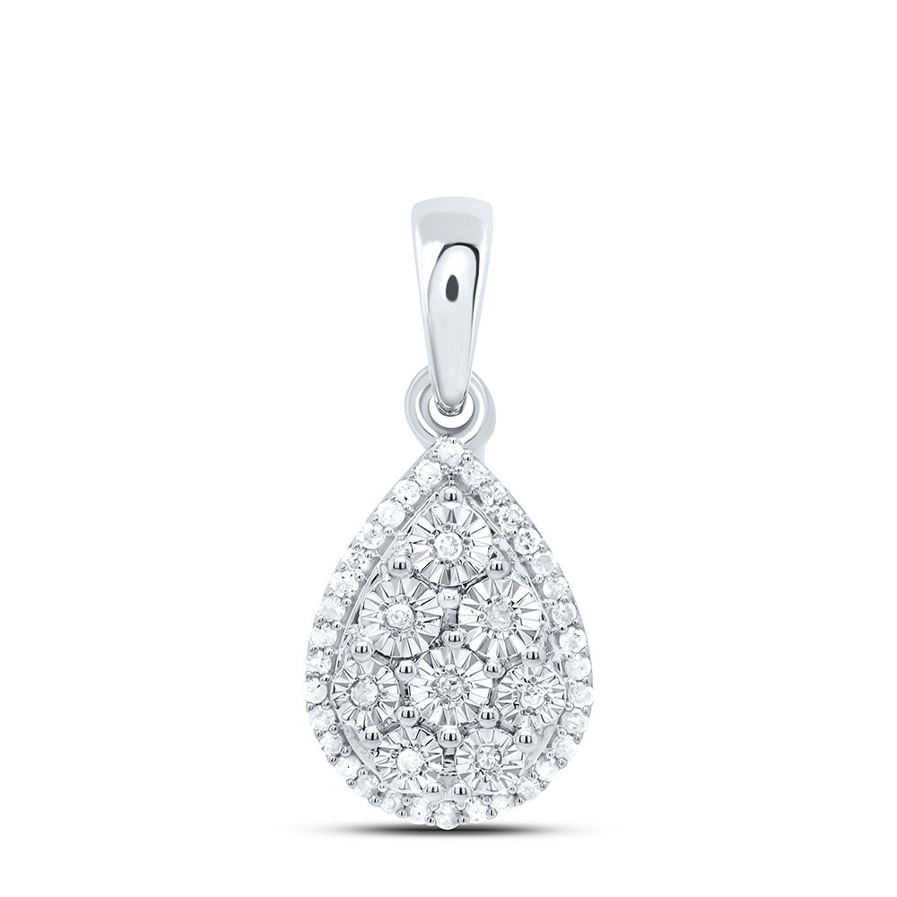 1/6CTW-NAT DIA P3 GIFT FANUK PEAR PENDANT Daisy Joyeria