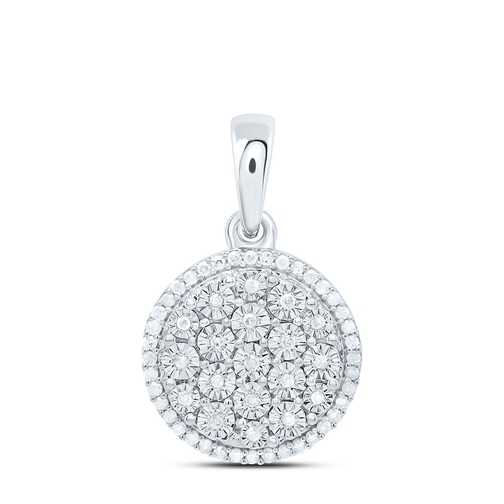 1/4CTW-NAT DIA P3 GIFT FANUK ROUND PENDANT Daisy Joyeria