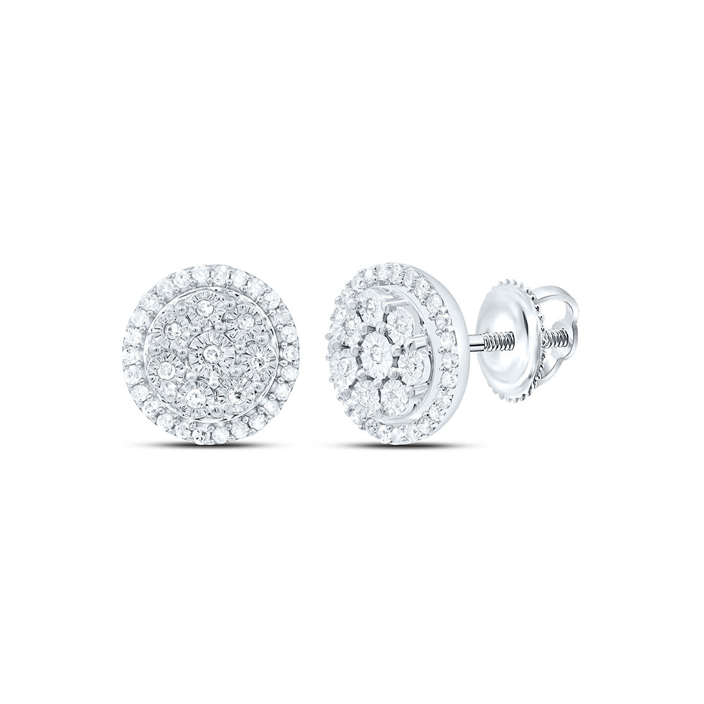 1/4CTW-NAT DIA P3 GIFT FANUK ROUND EARRING Daisy Joyeria