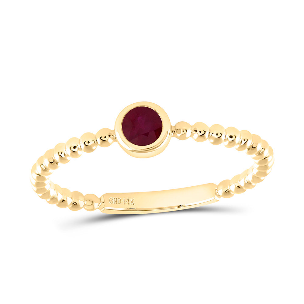3.2MM-RD-RU NAT GEM ROUND LADIES RING Daisy Joyeria
