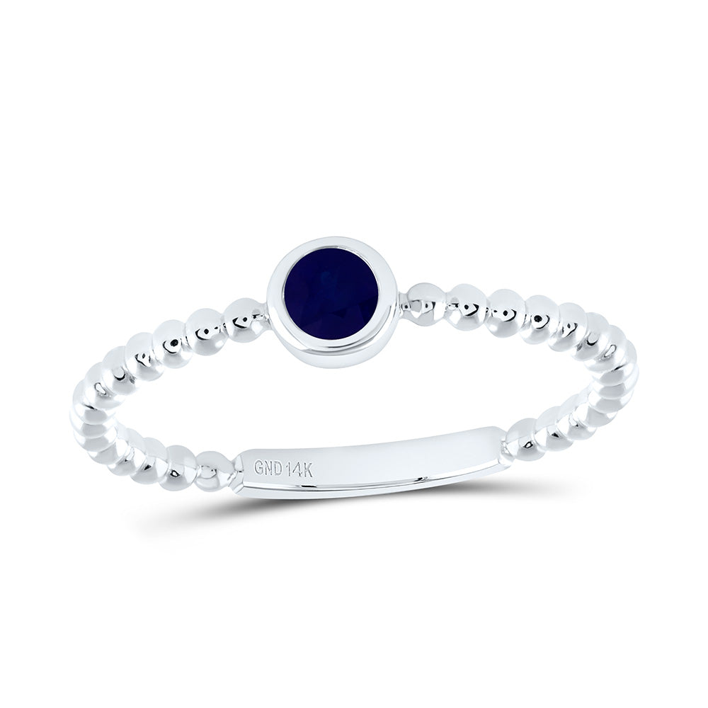 3.2MM-RD-BS NAT GEM ROUND LADIES RING Daisy Joyeria
