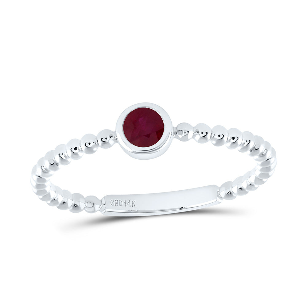 3.2MM-RD-RU NAT GEM ROUND LADIES RING Daisy Joyeria