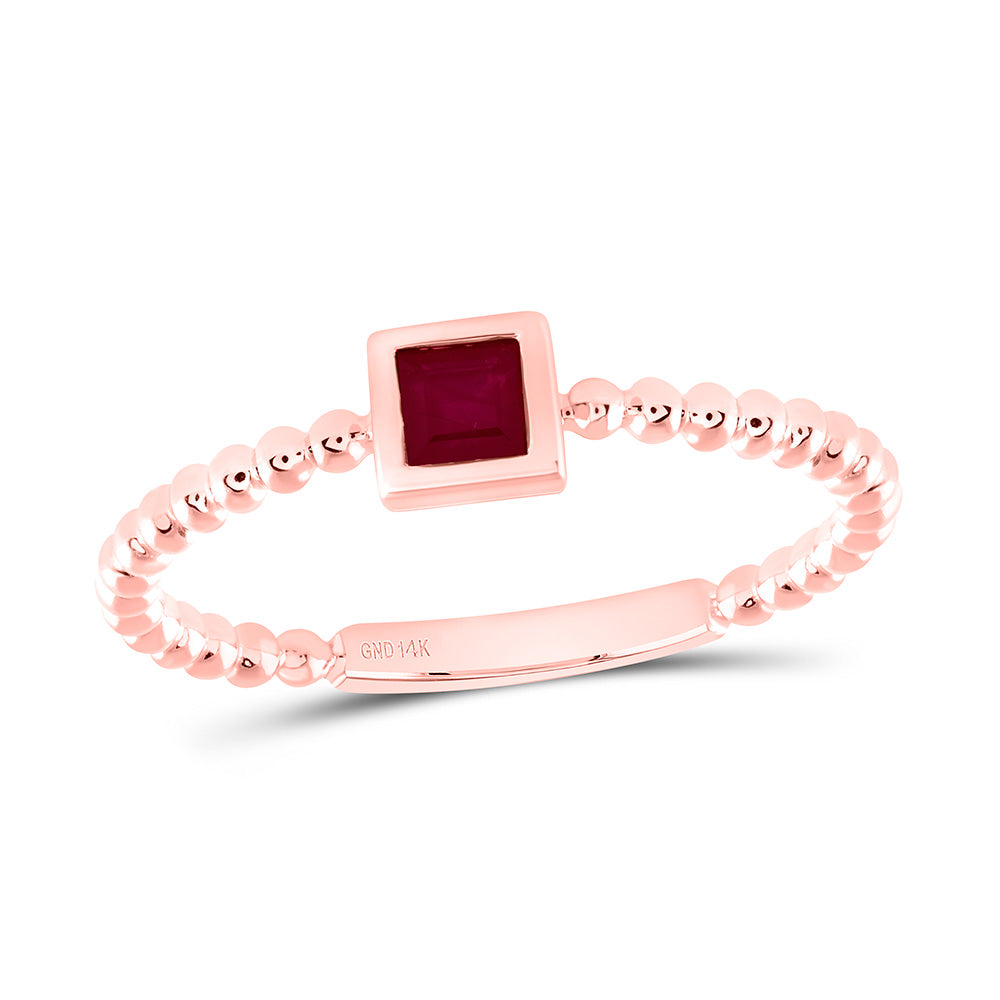 3.1MM-PR-RU NAT GEM PRINCESS LADIES RING Daisy Joyeria