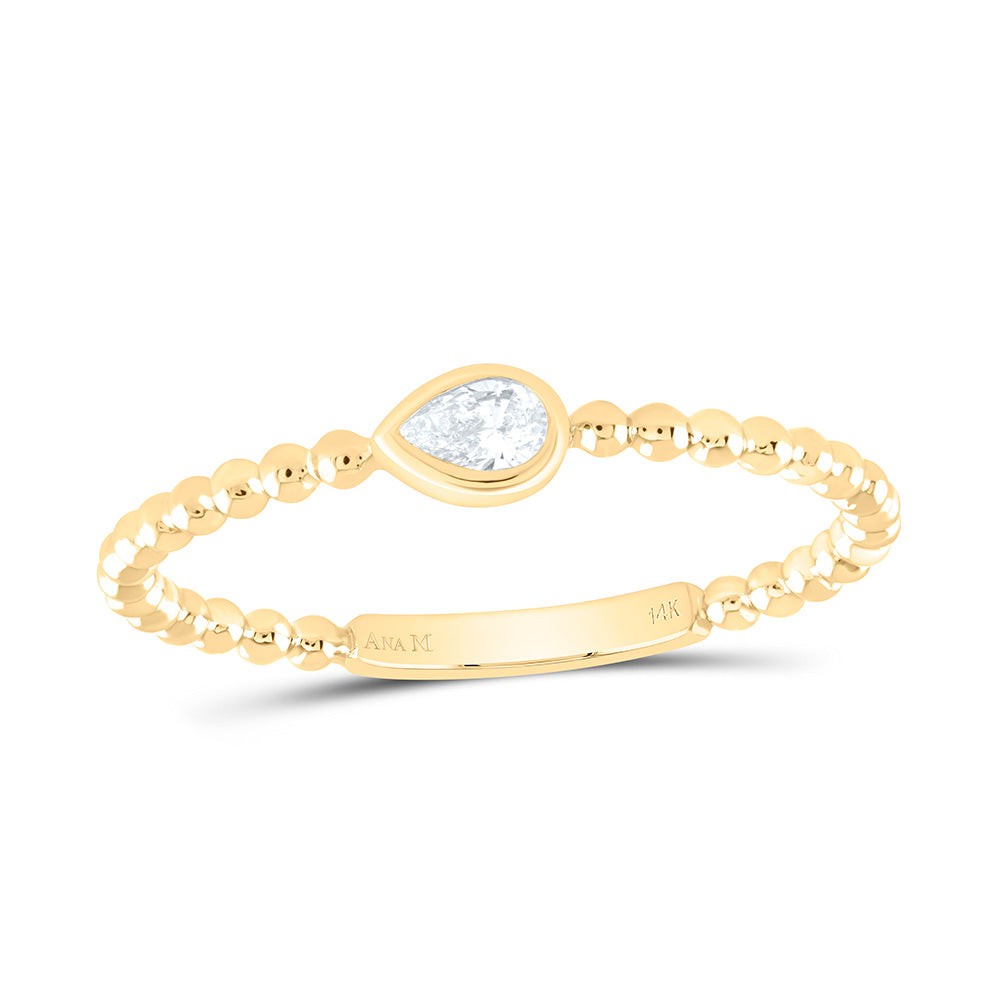 1/12CTW-NAT DIA PS-I1 FASHION PEAR LADIES RING Daisy Joyeria