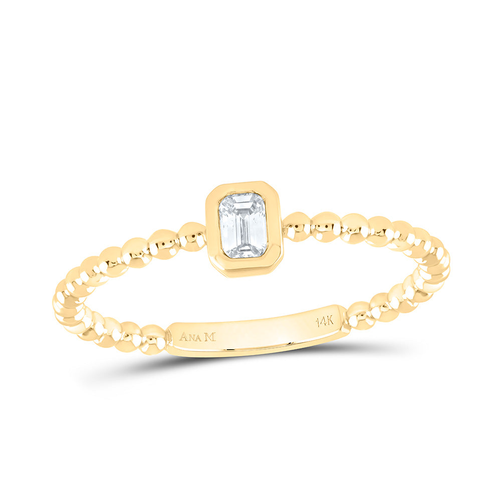 1/6CTW-NAT DIA EM-I1 FASHION EMERALD LADIES RING Daisy Joyeria