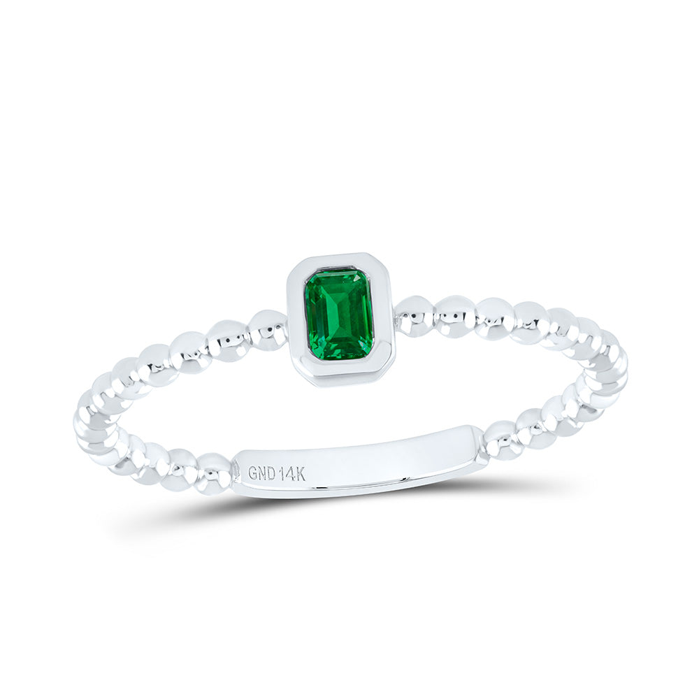 3.7X2.6MM-EM-EM NAT GEM EMERALD LADIES RING Daisy Joyeria
