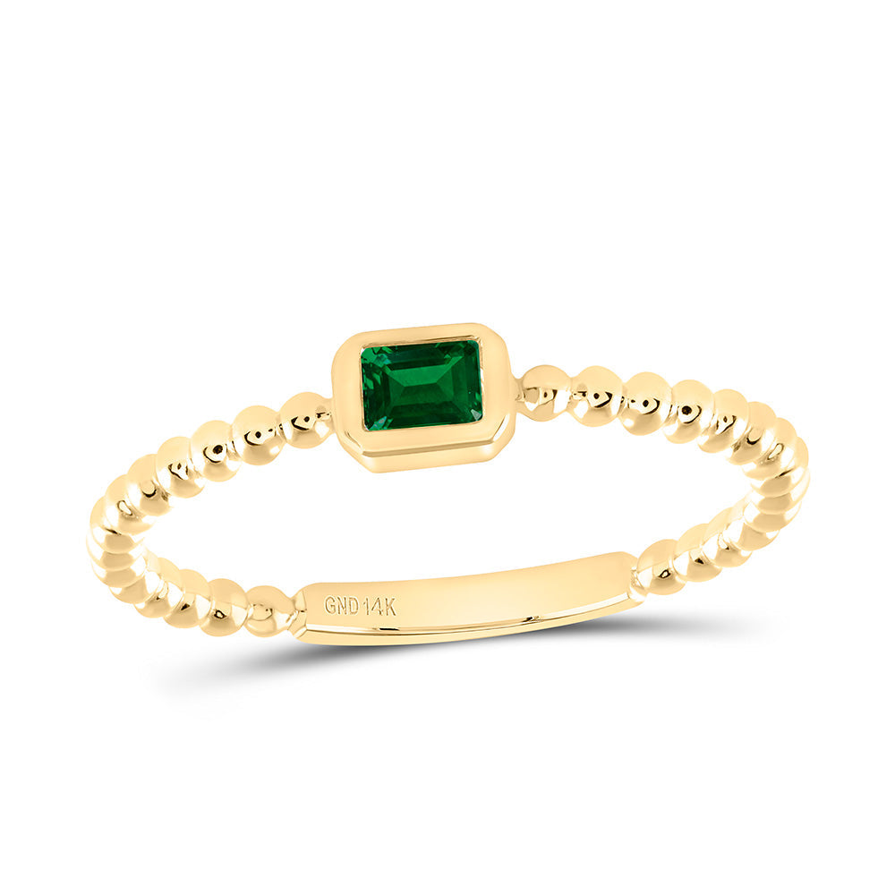 3.7X2.6MM-EM-EM NAT GEM EMERALD LADIES RING Daisy Joyeria