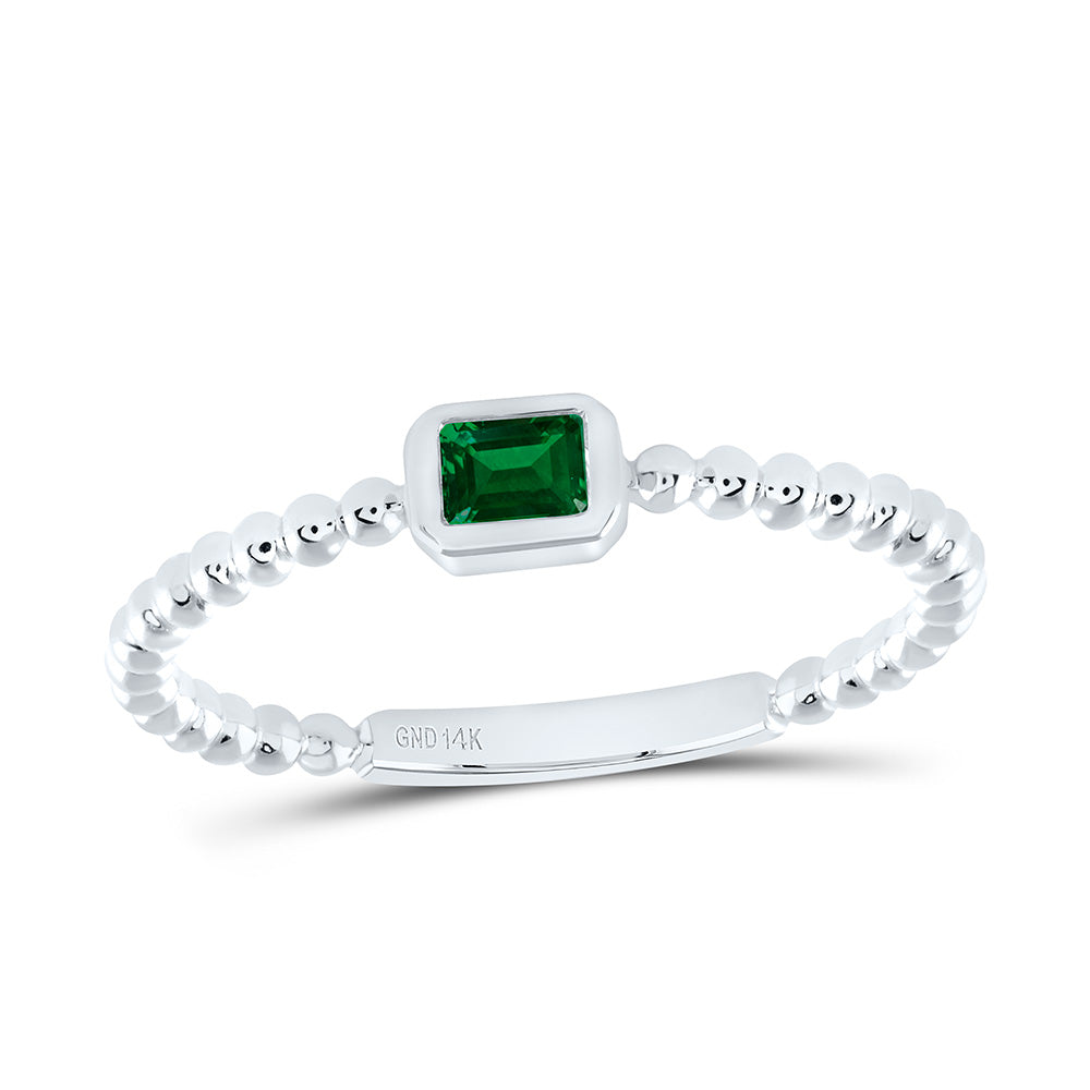 3.7X2.6MM-EM-EM NAT GEM EMERALD LADIES RING Daisy Joyeria
