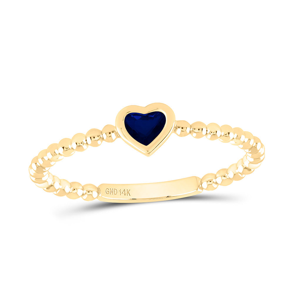 3.4X3.4MM-HS-BS NAT GEM HEART LADIES RING Daisy Joyeria