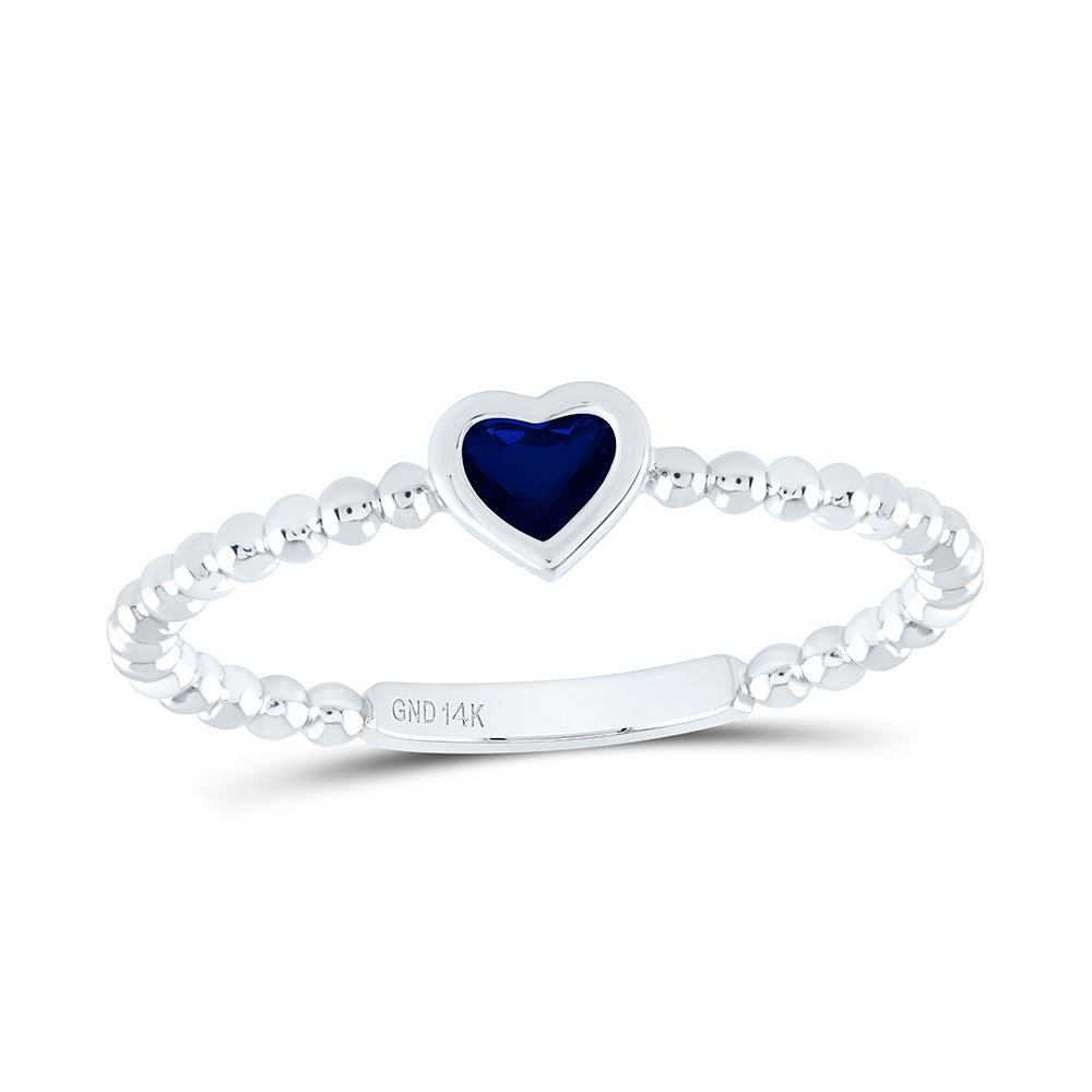3.4X3.4MM-HS-BS NAT GEM HEART LADIES RING Daisy Joyeria