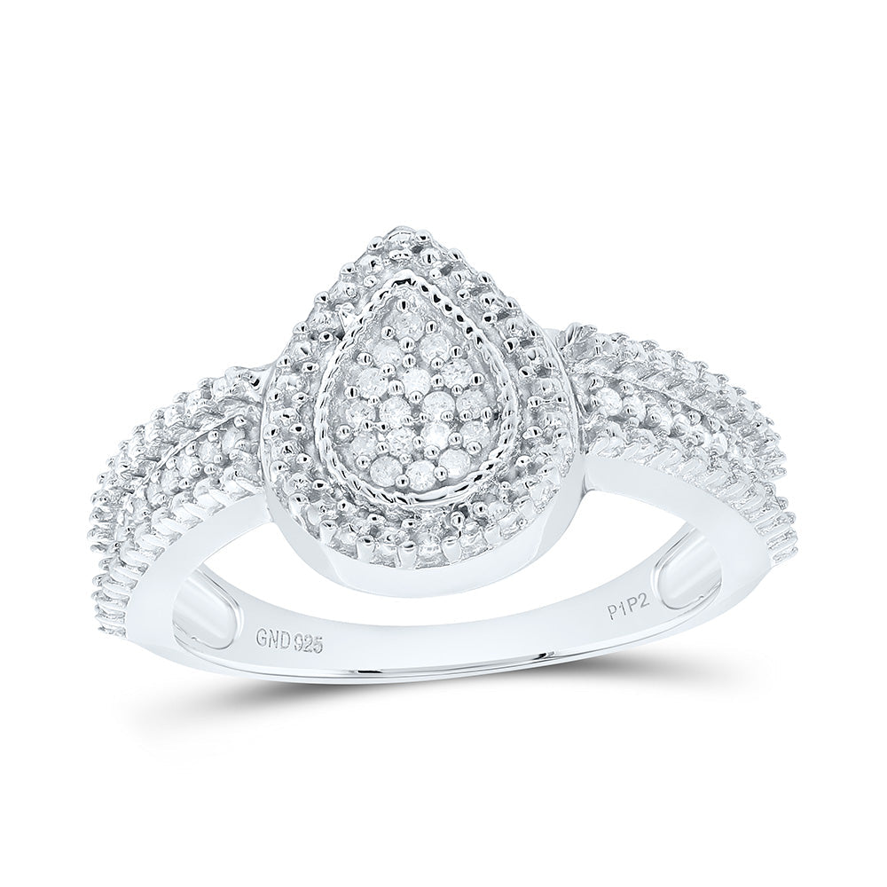 1/6CTW-NAT DIA P1 PEAR GIFT RING Daisy Joyeria