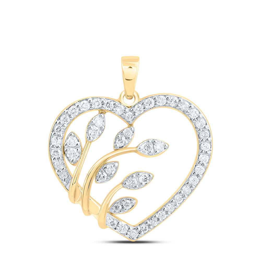 1/4CTW-NAT DIA CN FASHION HEART PENDANT Daisy Joyeria