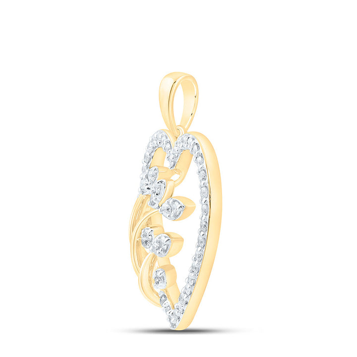 1/4CTW-NAT DIA CN FASHION HEART PENDANT Daisy Joyeria