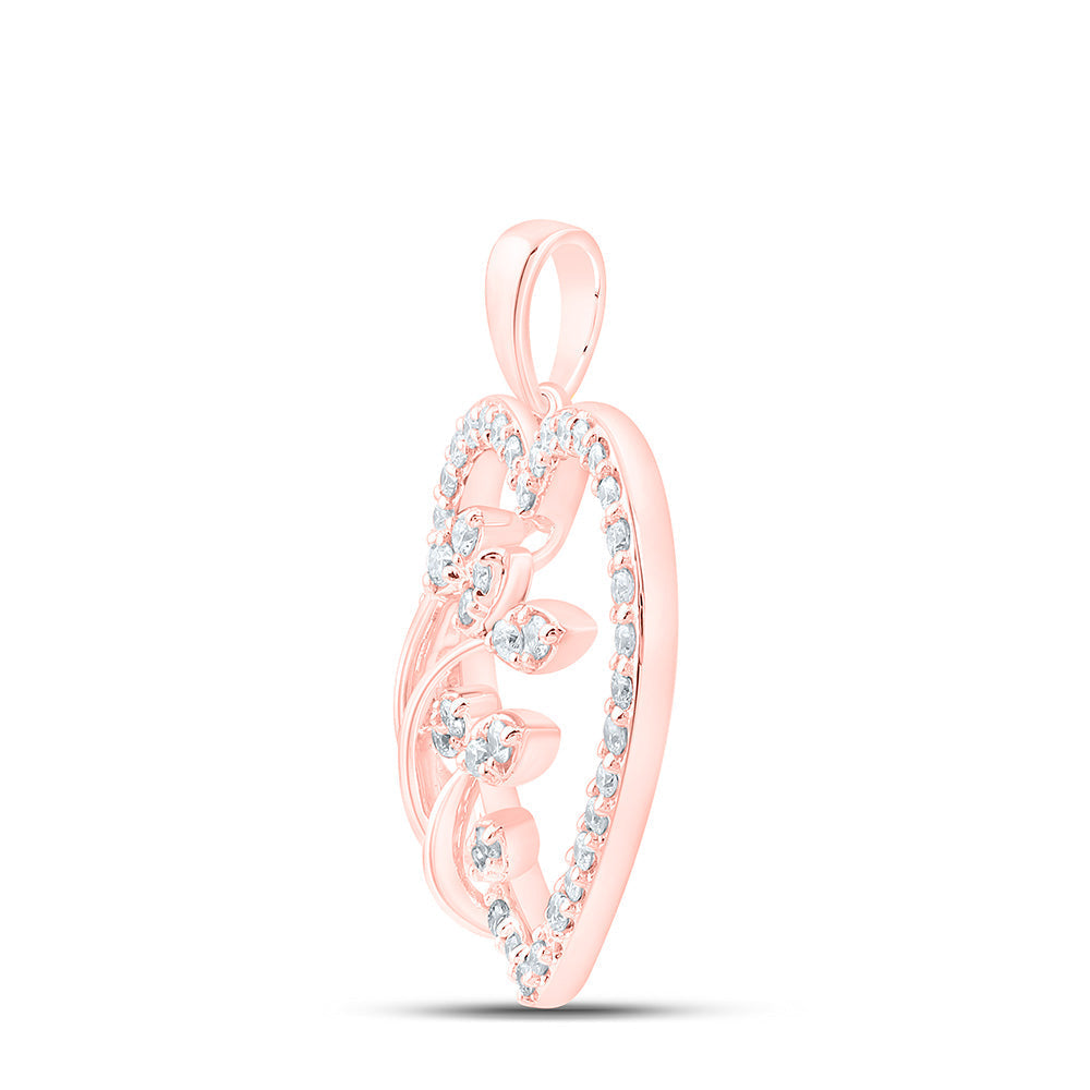 1/4CTW-NAT DIA CN FASHION HEART PENDANT Daisy Joyeria