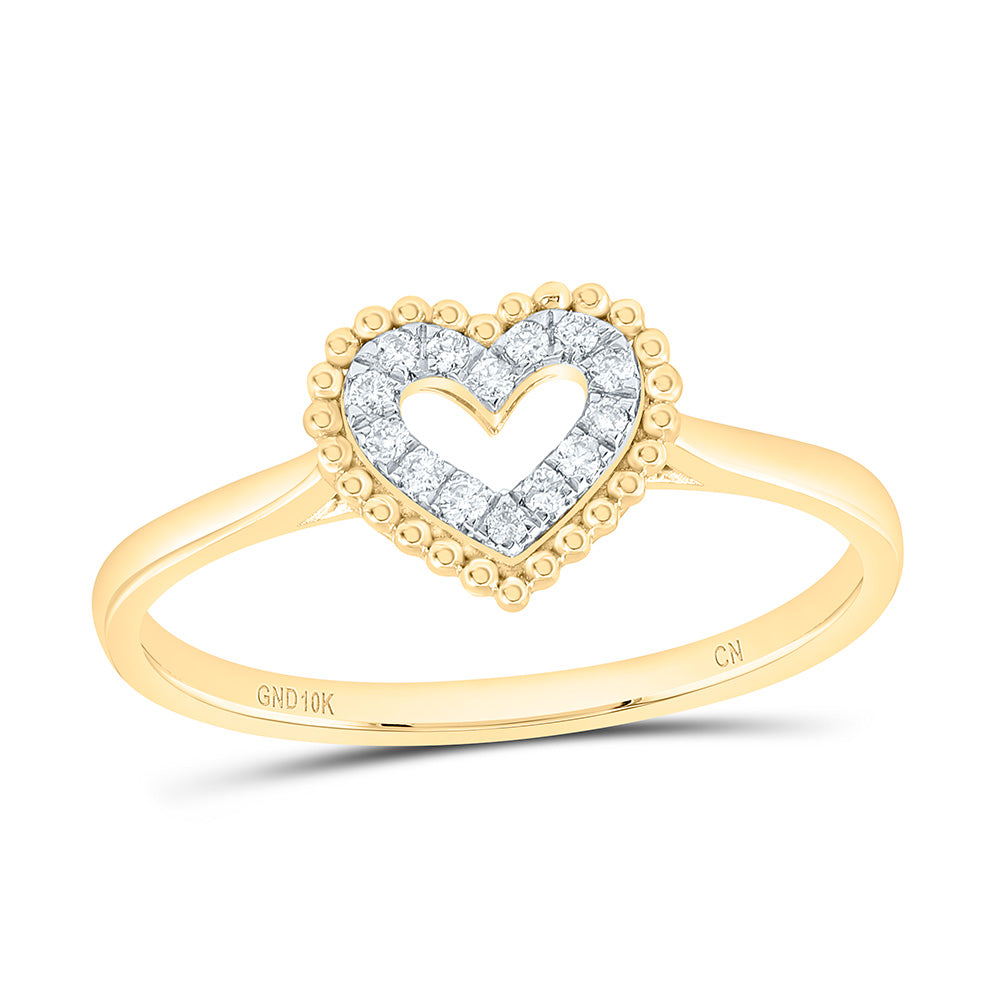 1/12CTW-NAT DIA CN FASHION HEART RING Daisy Joyeria