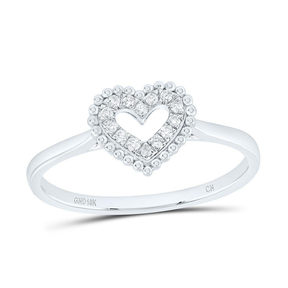 1/12CTW-NAT DIA CN FASHION HEART RING Daisy Joyeria