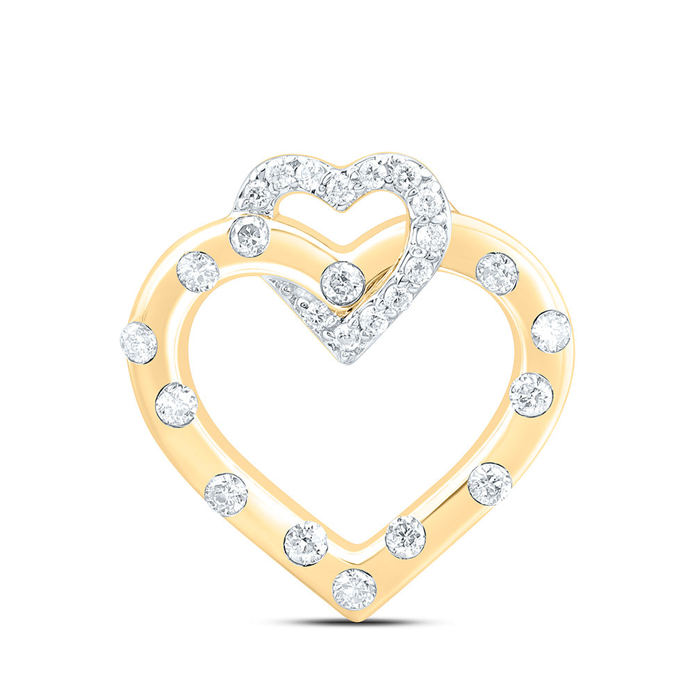 1/5CTW-NAT DIA CN FASHION HEART PENDANT Daisy Joyeria