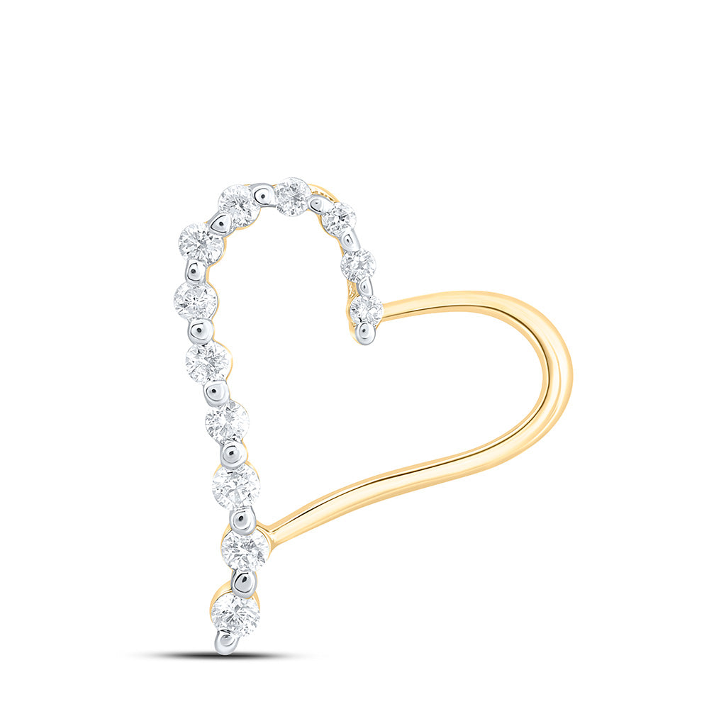 1/6CTW-NAT DIA CN FASHION HEART PENDANT Daisy Joyeria