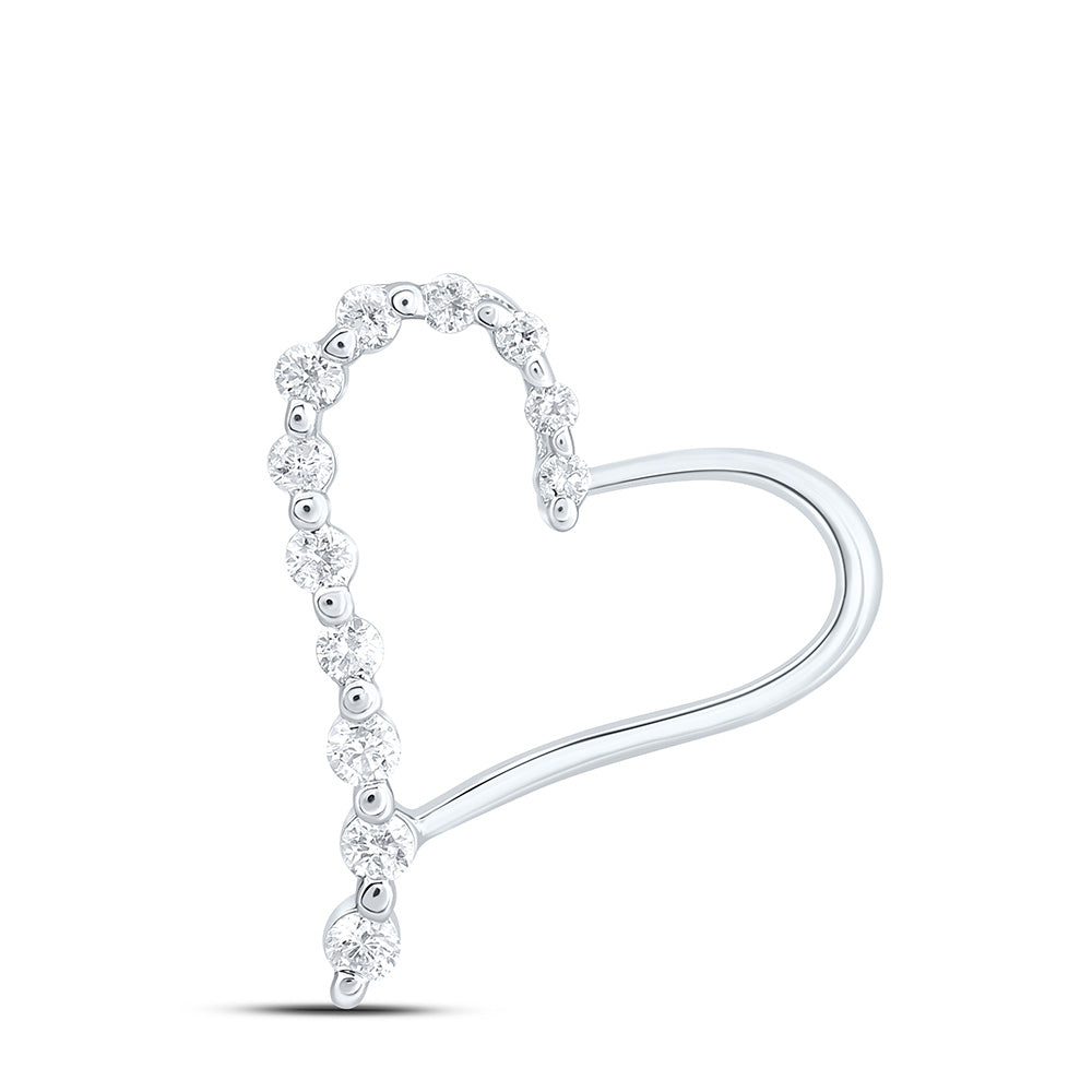 1/6CTW-NAT DIA CN FASHION HEART PENDANT Daisy Joyeria