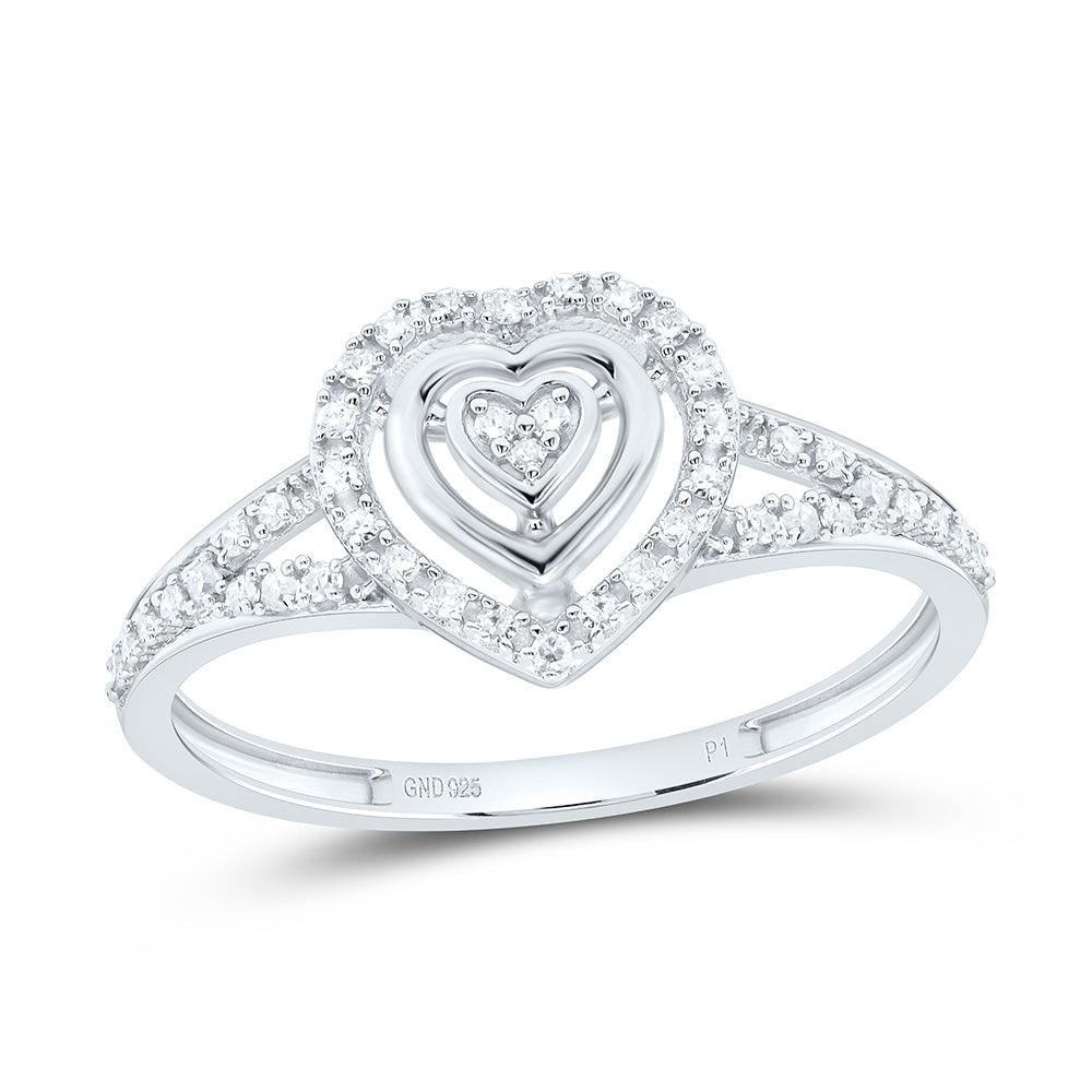 1/6CTW-NAT DIA P1 GIFT HEART RING Daisy Joyeria