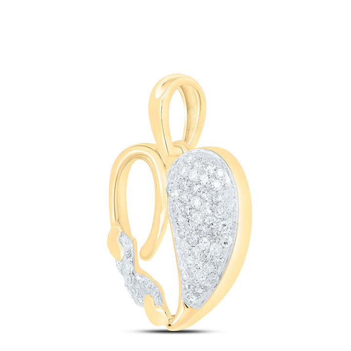 1/4CTW-NAT DIA NK GIFT HEART PENDANT Daisy Joyeria