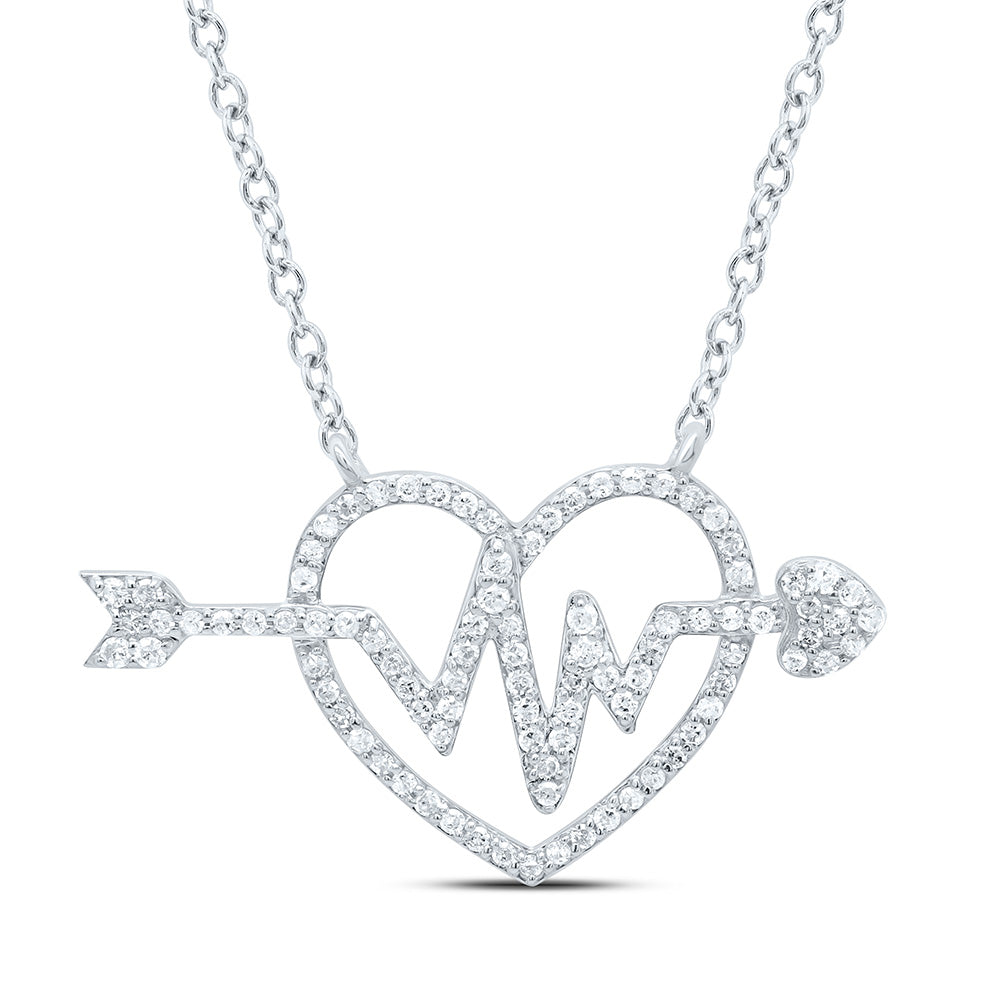 1/3CTW-NAT DIA P1 GIFT HEART NECKLACE (18 INCH) Daisy Joyeria