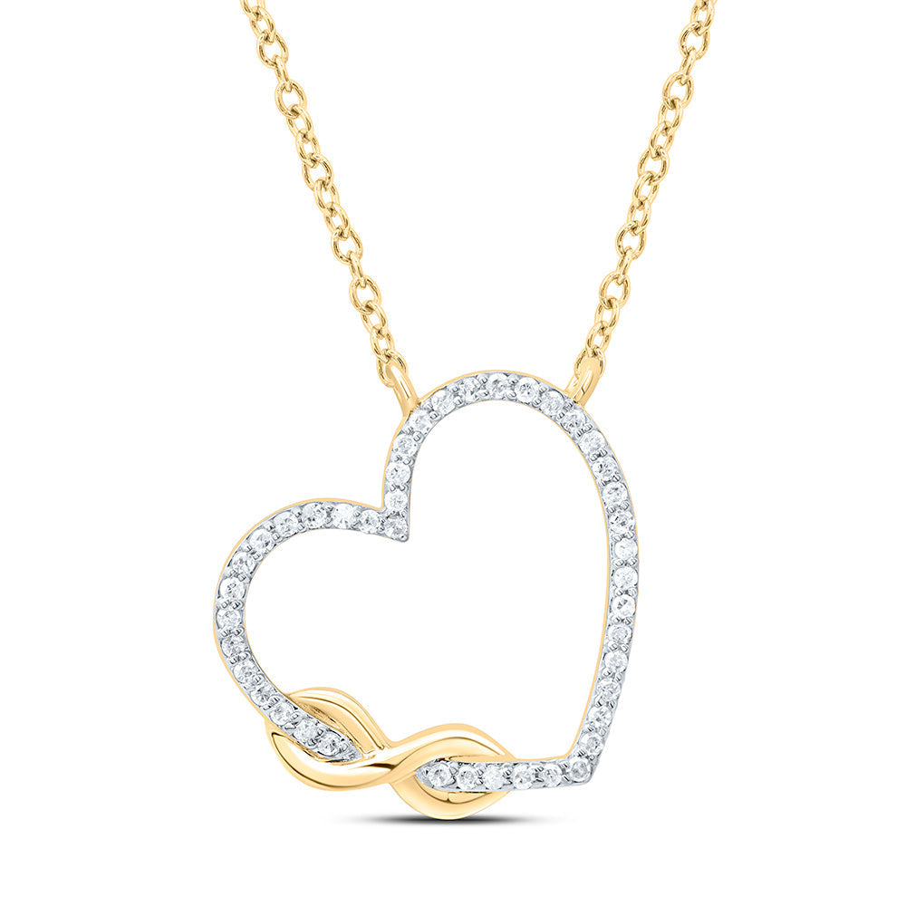 1/8CTW-NAT DIA P1 GIFT HEART NECKLACE (18 INCH) Daisy Joyeria