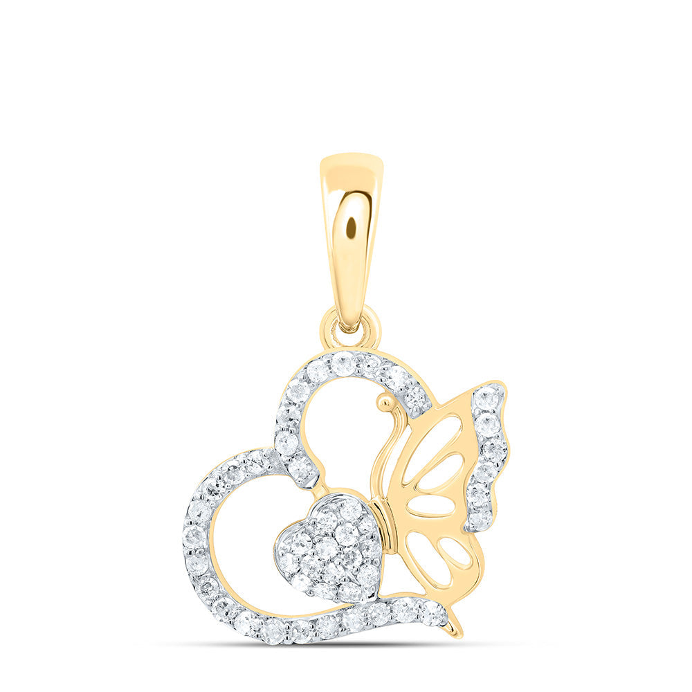 1/6CTW-NAT DIA P1 GIFT HEART PENDANT Daisy Joyeria