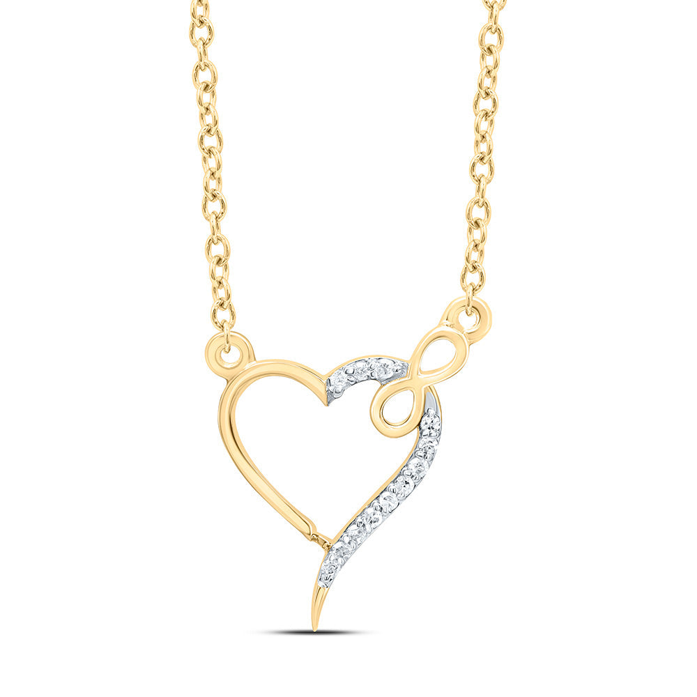 1/20CTW-NAT DIA P1 GIFT HEART NECKLACE (18 INCH) Daisy Joyeria