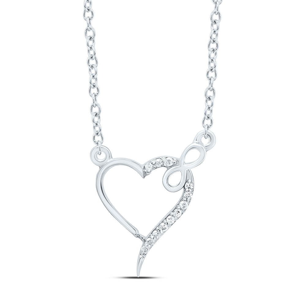 1/20CTW-NAT DIA P1 GIFT HEART NECKLACE (18 INCH) Daisy Joyeria