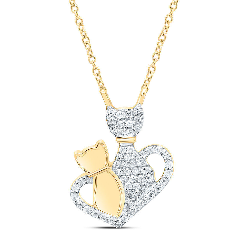 1/6CTW-NAT DIA P1 GIFT HEART NECKLACE (18 INCH) Daisy Joyeria