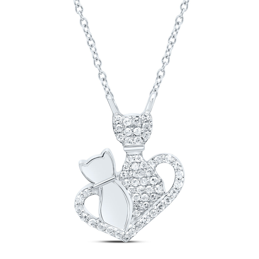 1/6CTW-NAT DIA P1 GIFT HEART NECKLACE (18 INCH) Daisy Joyeria