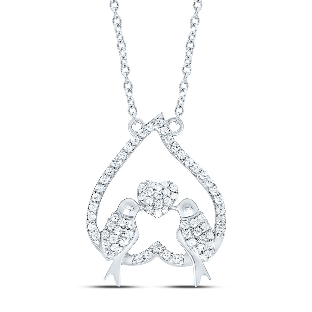 1/5CTW-NAT DIA P1 GIFT HEART NECKLACE (18 INCH) Daisy Joyeria