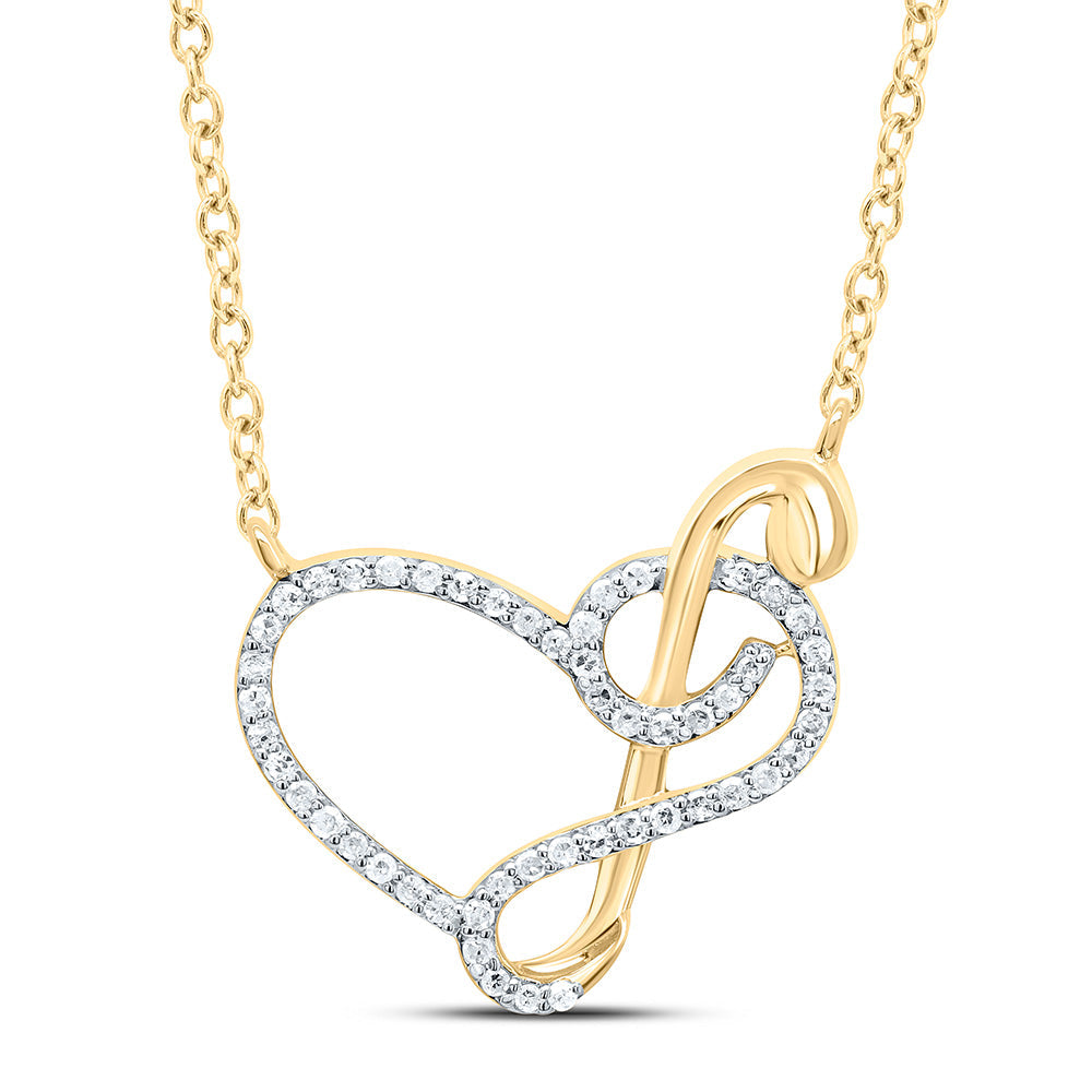 1/6CTW-NAT DIA P1 GIFT HEART NECKLACE (18 INCH) Daisy Joyeria